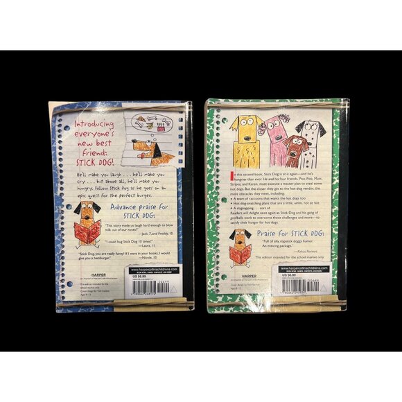 Stick Dog Books Lot of 2 Paperback Books 1 & 2 2013 Printing, Children’s Books - Picture 2 of 5